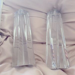 Two New Lenox Crystal Candlestick holders